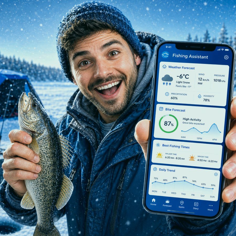 Fishing reports and local notes inside mobile app